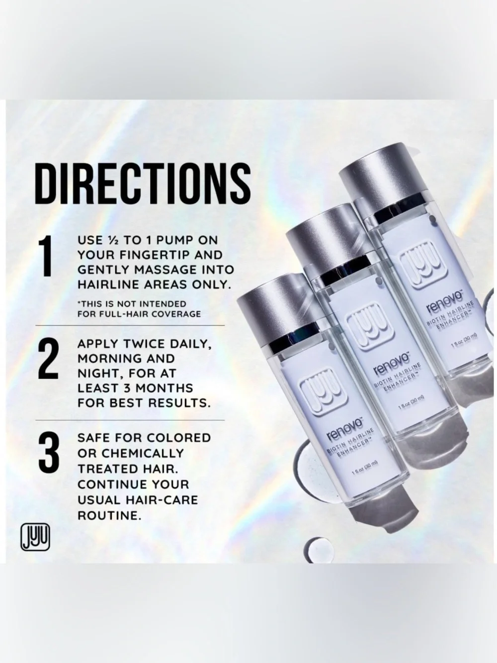 Juju Renovo Biotin Hair Serum Scalp Nourishing‎ Hair Thickening Serum #UB1